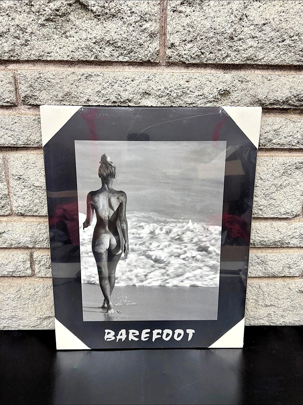 Vintage Barefoot Black & White Artistic Nude Beach Print Sealed